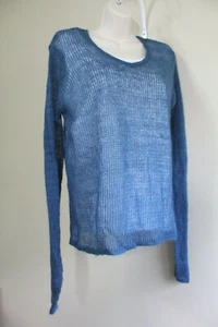 Maglione foderato Jason Maxwell donna M t shirt maglione misto ramie mohair verde acqua - Foto 1 di 6