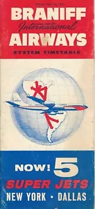 Braniff International Airways Timetable May 24, 1964 - Picture 1 of 1