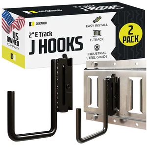 Gancho DC Cargo E-Track J, 2", servicio estándar, paquete de 2 - Imagen 1 de 7