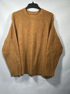 Abercrombie & Fitch Sweater Men 2XL Gold Knit Crew Neck Long Sleeves SOFT AF - Picture 1 of 6