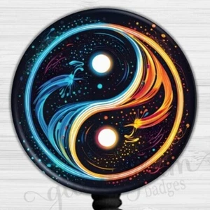 Porta Insignia Paz, Hermoso Carrete Insignia Mandala, Linda Identificación Retráctil GG6568 - Imagen 1 de 9