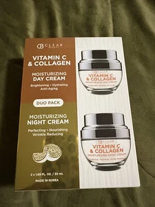 Crema hidratante día/noche Clear Beauty vitamina C y colágeno antienvejecimiento DUO 2x 1,69 oz - Imagen 1 de 2