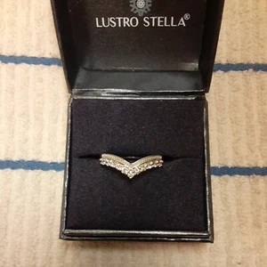 Size 11 Lustro Stella Sterling Ring Made With White Zirconia From Swarovski(367) - Picture 1 of 8