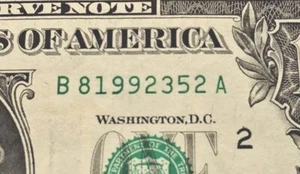 Banconota Anniversario Compleanno / 1992/3 Fantasia Numero di Serie $1 Banconota Un Dollaro - Foto 1 di 5