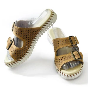 Sandali Ilse Jacobsen Tulip doppio cinturino fibbia marrone marrone chiaro donna taglia 36 US 6 - Foto 1 di 8
