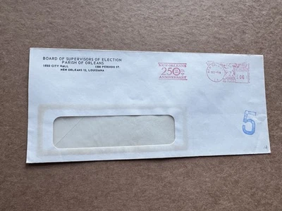 US  VOTE Thematic Meter Cover(12) 1968 Board Supervisors of Election+New Orleans - Image 1 of 2