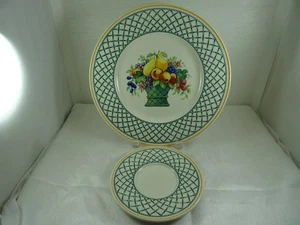 Villeroy & Boch seit 1748 Basket Dinner Plate 10 1/4" & Saucer 2 pcs - Picture 1 of 17