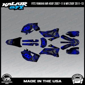 Graphics Kit for YAMAHA WR450F 2007-2011 WR250F 2007-13 Core - BLUE-SHIFT - Picture 1 of 4