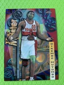 1997-98 Topps Chrome Season's Best Key Master Dikembe Mutombo #25 Atlanta Hawks - Picture 1 of 10