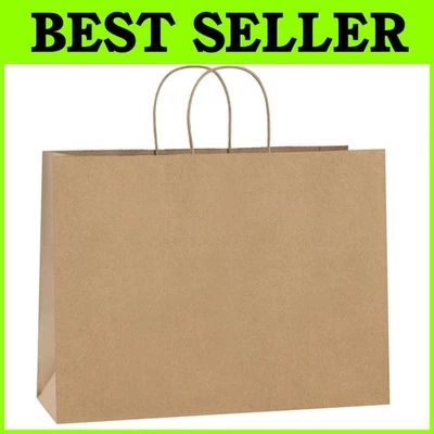 Bolsas de papel Kraft para regalos, mercancía - Paquete de 100 Foto 1 de 4