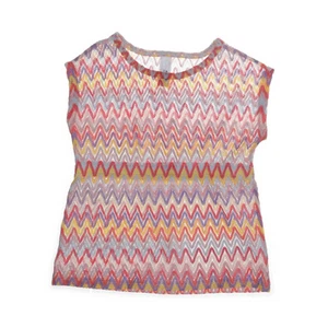 C&A, Strandkleid, Größe: 92, Pink/Mehrfarbig, Polyester, Chevron, Mädchen #XIw - Bild 1 von 5