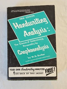 Handwriting Analysis Science of Determining Personality By Graphoanalsis 1971 HC - Bild 1 von 4