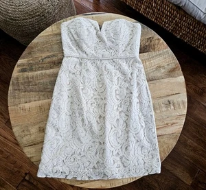 J. Crew Cathleen Sheath Lace Dress Strapless Size 2P Party Cocktail Bride - Picture 1 of 10