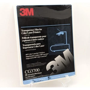 3M CG3700 Transparency Film for Color Laser Printers NOS 50 Sheets - Picture 1 of 12