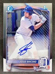 2025 Bowman Chrome JOSUE BRICENO Detroit Tigers Rookie Prospect 1st Auto - Picture 1 of 2