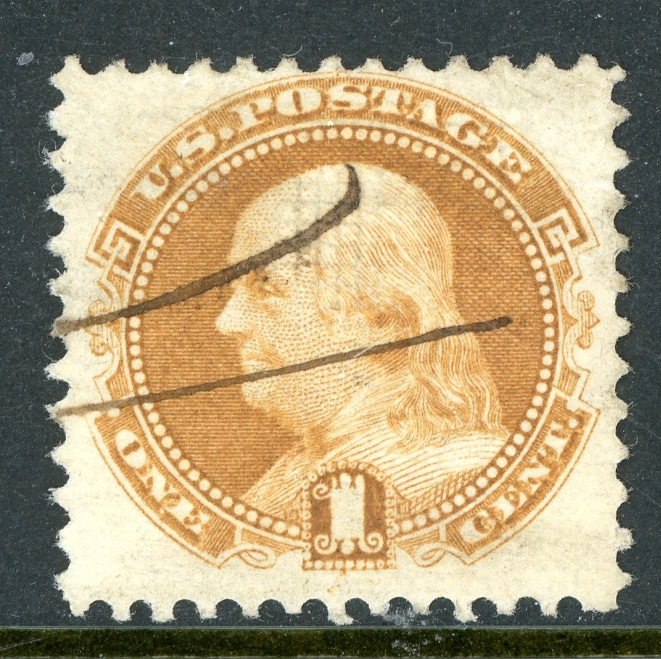 USA 1869 Pictorial 1¢ Franklin Scott #112 VFU N899 - Image 1 of 4