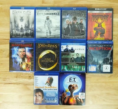 Blu Ray Movie Lot Matrix Interstellar Blade Runner LOTR Dark City Inception ET - Image 1 of 3