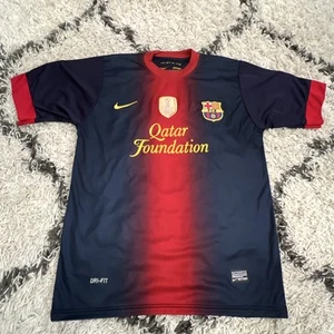 2012/13 Messi FC Barcelona Nike Jersey #8 A. Iniesta FIFA CHAMPS PATCH Large - Picture 1 of 11