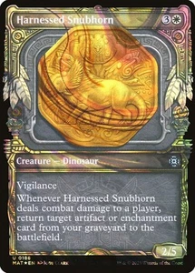 Harnessed Snubhorn Halo U Foil #188 | MOM: The Aftermath MAT | MTG - Picture 1 of 1