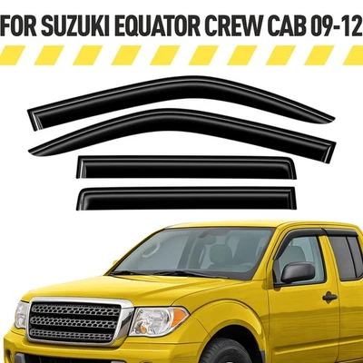 Deflectores de ventana lateral protectores de lluvia para Suzuki Equator 2009-2013 doble cabina Foto 1 de 4