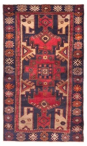 Vintage  Traditional 3'9" x 6'7" Oriental Hand-Knotted Wool Area Rug - Picture 1 of 9