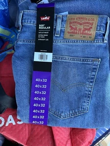 Levi's 505 Straight Leg Jeans Men's 40x32 Regular Fit Medium Wash Denim Pants - Picture 1 of 3