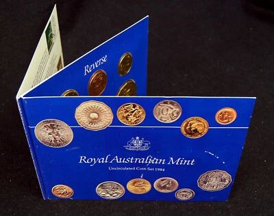 Royal Australian Mint 1984 Uncirculated Coin Set Kangaroo Emu Etc - B2612 ES - Image 1 of 4
