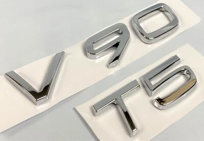 CROMO V90 + T5 AJUSTE VOLVO V90 MALETERO TRASERO PLACA EMBLEMA PLACA LETRAS NÚMERO Foto 1 de 2