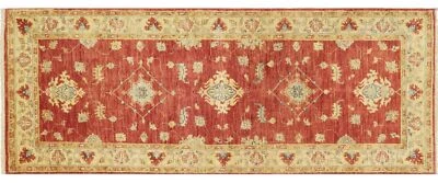 Афганский тонкий ковер Ferahan Ziegler 80x190 ручной вязки коричнево-красный Blumenmuster B - Изображение 1 из 4