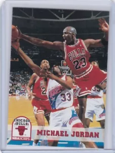 1993 NBA Hoops Basketball Card #28 Michael Jordan Chicago Bulls - NrMt-Mt - Picture 1 of 2