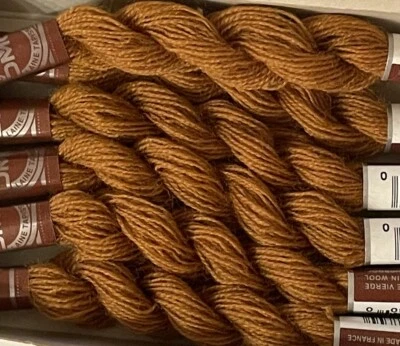 DMC Wool Embroidery Floss Broder Medicis Dark Gold 8845 27.3yd Skein Box Of 12 - Image 1 of 4