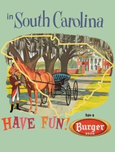 Burger Beer South Carolina Vacation Theme NEW METAL SIGN: 9x12" & Ships Free - Picture 1 of 1