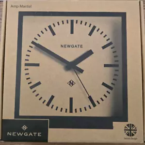 NEWGATE Clock Amp Metal Colour New Boxed Iconic Clock Face RED Clock Hands - Picture 1 of 3