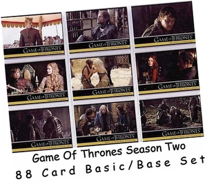 Game Of Thrones Season 2 (Two) - 88 Card Basic/Base Set - Rittenhouse 2013 - Picture 1 of 4