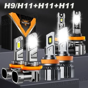 For Nissan Rogue 2014-2023 AUXBEAM CANBUS LED Headlight Fog Bulbs 6500K 3Pairs - Picture 1 of 12