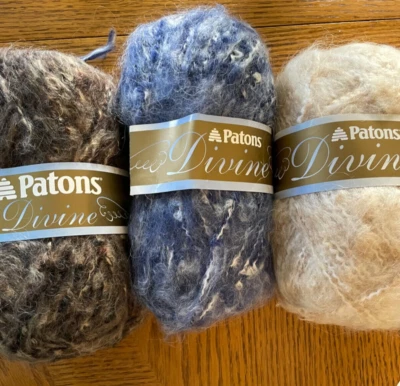 Hilo Patons DIVINE peso voluminoso acrílico/mohair/lana mezcla Foto 1 de 2
