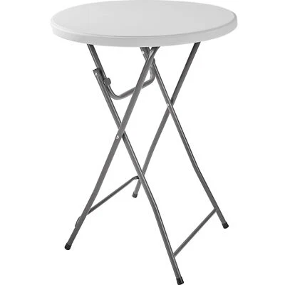 TECTAKE Stehtisch klappbar rund 80 cm Bistrotisch Party Tisch Klapptisch Bartisch Weiß