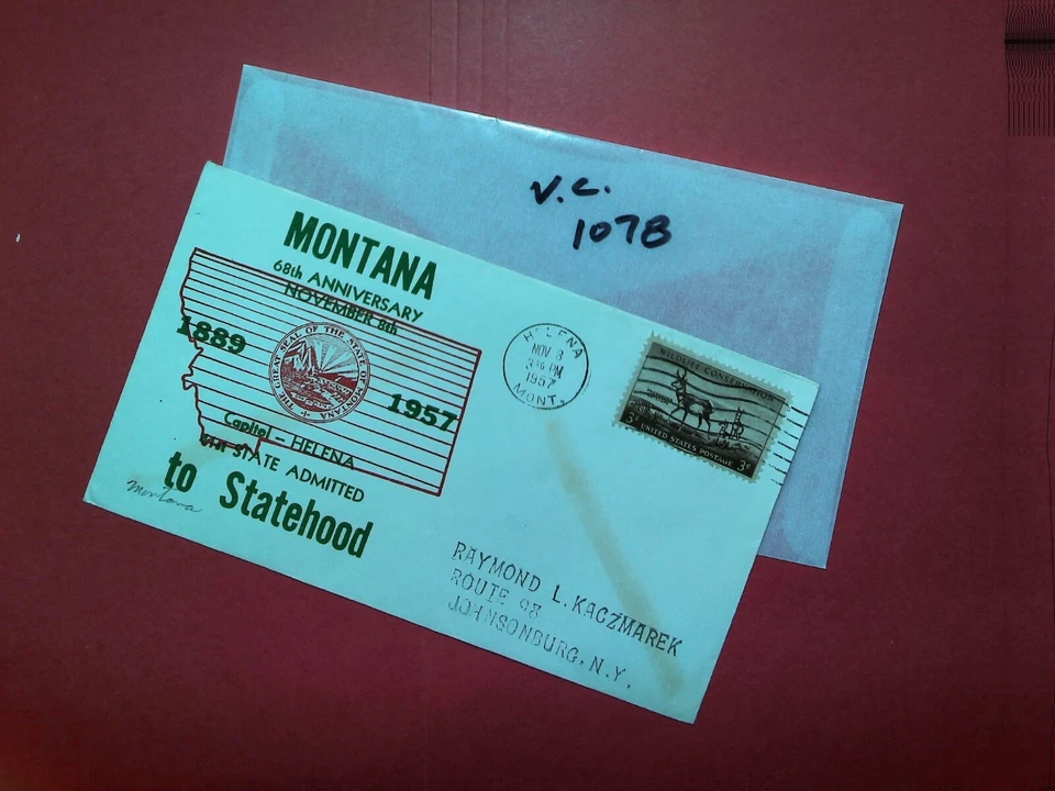 U. S. Vintage Cover 1078 - Montana Statehood - unsigned cachet - comb.ship! - Image 1 of 1