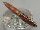 STUNNING HANDMADE BREAST CANCER PEARL TWIST BALL POINT PEN WHITE CRYSTALS 24KT G