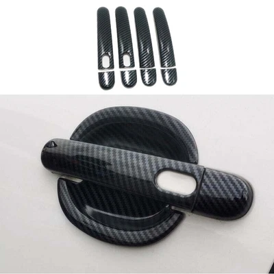 Tazón de manija de puerta exterior fibra de carbono 2012-2018 cubierta embellecedor para Volkswagen Jetta Foto 1 de 4