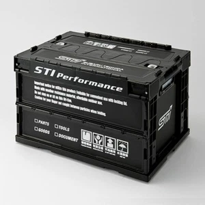 SUBARU FOLDING CONTAINER M black Storage BOX STSG17100160 STI GOODS - Picture 1 of 6
