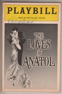 "Playbill de Broadway 1985 firmado ""Loves of Anatol"" de Philip Bosco - Imagen 1 de 3