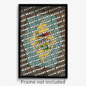 Bethany Beach Delaware Poster (DE City Souvenir 11x17 Town Print) - Picture 1 of 1