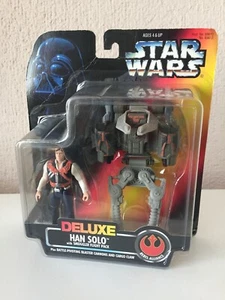 HAN SOLO WITH SMUGGLER FLIGHT PACK - DELUXE - STAR WARS - POTF - 1996 - Imagen 1 de 2