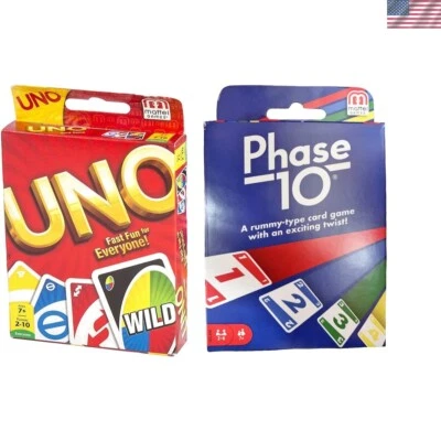 Educational Phase 10 and UNO Card Games for Kids 2-7 Players - Assorted Colors! - Image 1 of 2