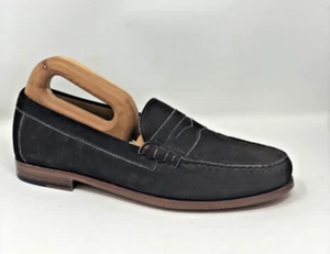 Warfield & Grand Dark Brown Suede Leather Slip-On Penny Loafer Mens Sz 9 M NEW! - Picture 1 of 13