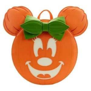 Loungefly Mini Mochila Oficial Disney Minnie Mouse Calabaza Cara Mochila - Imagen 1 de 4