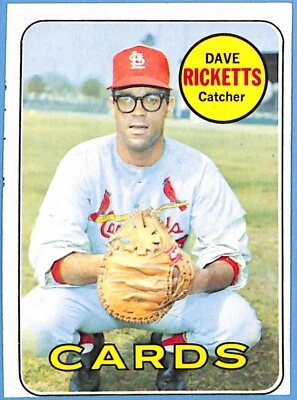 1969 Topps - #232 Dave Ricketts Vintage Cardinals Poor-Vg FREE SHIPPING - Image 1 of 2