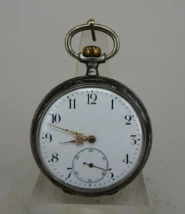 Offene Herrentaschenuhr Matador gutes Uhrwerk Silber um 1905 (68037) - Bild 1 von 12