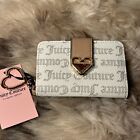 NWT Juicy Couture Modern Chic Tab Card Wallet - Pecan White
